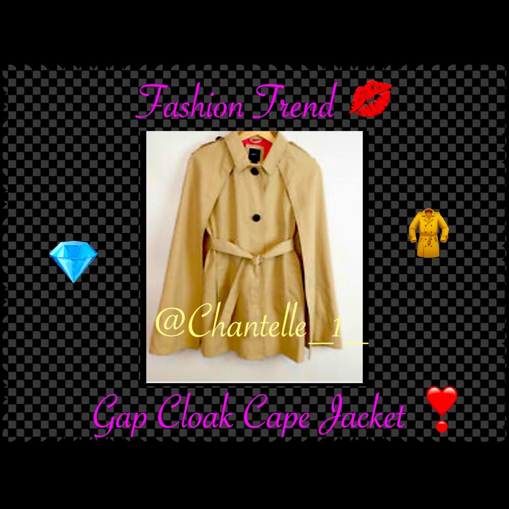 GAP fashion cloak cape jacket khaki ❣️